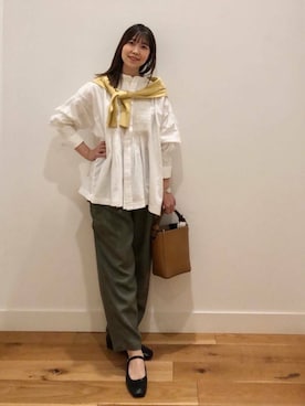 「ブラウスが主役の春コーデ」｜aiitouさん（レディース・158cm）の春コーディネート