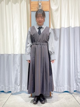 「アイテム（ワンピース/ドレス）」を使った、あかしさん（レディース・152cm・20代）の秋コーディネート