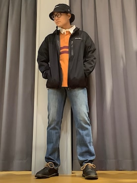 「アイテム（マウンテンパーカー）」を使った、ebkouhokuさん（メンズ・175cm）の秋コーディネート