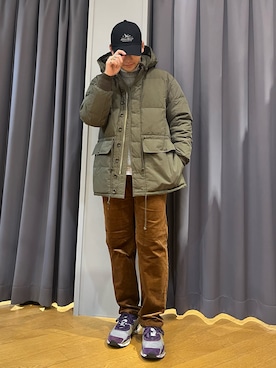 「Eddie Bauer（エディーバウアー）のアイテム（ダウンジャケット/コート）」を使った、ebkouhokuさん（メンズ・175cm）の秋コーディネート