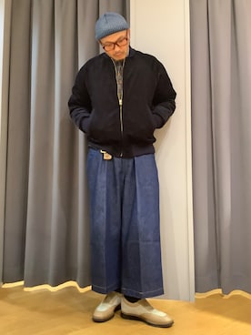 「アイテム（ダウンジャケット/コート）」を使った、ebkouhokuさん（メンズ・181cm）の秋コーディネート