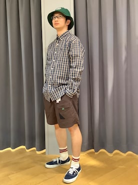 「アイテム（レッグウェア）」を使った、ebkouhokuさん（メンズ・170cm）の夏コーディネート