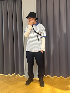 「アイテム（ボディバッグ/ウエストポーチ）」を使った、ebkouhokuさん（メンズ・175cm）の夏コーディネート