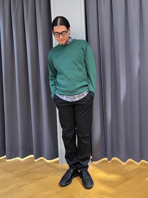 Eddie Bauer ダークグリーン ニットセーター M エディー・バウアー