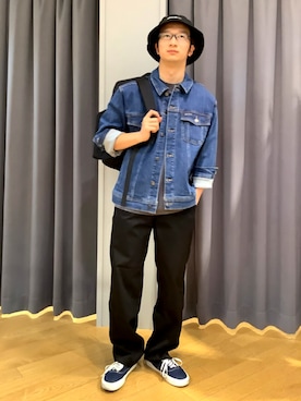 「アイテム（チノパンツ）」を使った、ebkouhokuさん（メンズ・170cm）の夏コーディネート
