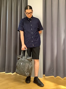 「アイテム（バックパック/リュック）」を使った、ebkouhokuさん（メンズ・175cm）の夏コーディネート