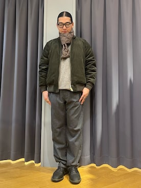 「アイテム（チノパンツ）」を使った、ebkouhokuさん（メンズ・175cm）の秋コーディネート