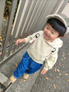 「アイテム（パーカー）」を使った、chilltohaさん（キッズ・120cm）の秋コーディネート