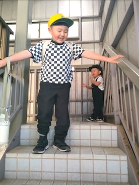 「アイテム（キャスケット）」を使った、chilltohaさん（キッズ・120cm）の春コーディネート