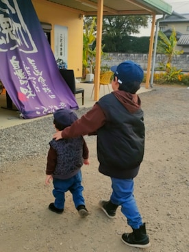 「アイテム（ベスト）」を使った、chilltohaさん（キッズ・120cm）の秋コーディネート