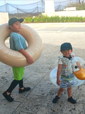 「3coins（3coins）のアイテム」を使った、chilltohaさん（キッズ・120cm）の夏コーディネート