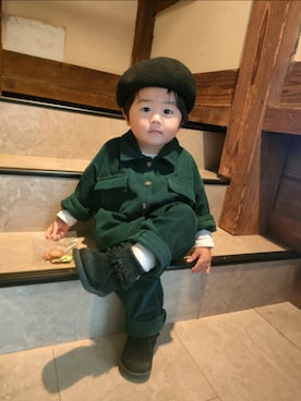 「アイテム（セットアップ）」を使った、chilltohaさん（キッズ・120cm）の冬コーディネート