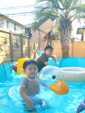 「3coins（3coins）のアイテム」を使った、chilltohaさん（キッズ・120cm）の夏コーディネート