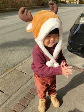 「アイテム（シューズ）」を使った、chilltohaさん（キッズ・120cm）の冬コーディネート