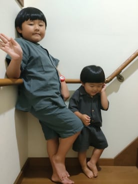 「アイテム（セットアップ）」を使った、chilltohaさん（キッズ・110cm）の夏コーディネート