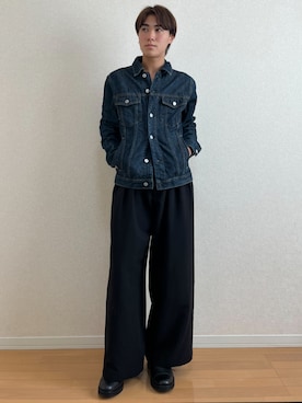「アイテム（デニムジャケット）」を使った、かなたさん（メンズ・168cm・20代）の秋コーディネート