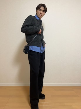 「アイテム（モカシン/デッキシューズ）」を使った、かなたさん（メンズ・168cm・20代）の秋コーディネート