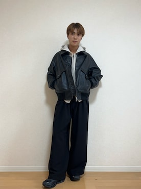 「アイテム（ブルゾン）」を使った、かなたさん（メンズ・168cm・20代）の秋コーディネート
