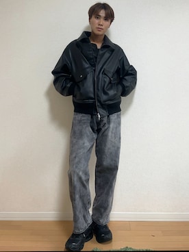 「アイテム（ブルゾン）」を使った、かなたさん（メンズ・168cm・20代）の秋コーディネート