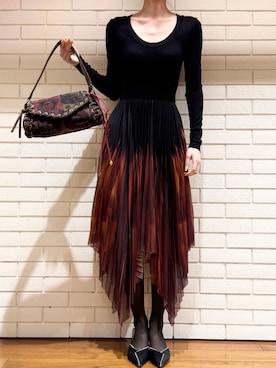 Desigual 西宮阪急 STAFFさん(レディース・167cm)の冬コーディネート