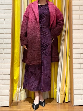 「アイテム（チェスターコート）」を使った、Desigual 西宮阪急 STAFFさん（レディース・167cm）の秋コーディネート
