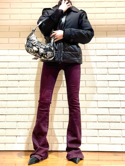 希少極美品XL HALB 異素材MIX レザージャケット キルティング ダウン