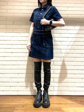 「ミニワンピ」｜Desigual 西宮阪急 STAFFさん（レディース・167cm）の秋コーディネート