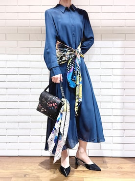 「Desigual（デシグアル）のアイテム」を使った、Desigual 西宮阪急 STAFFさん（レディース・170cm）の夏コーディネート