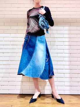 「Desigual（デシグアル）のアイテム」を使った、Desigual 西宮阪急 STAFFさん（レディース・170cm）の春コーディネート
