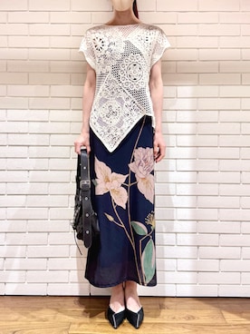 「Desigual（デシグアル）のアイテム」を使った、Desigual 西宮阪急 STAFFさん（レディース・170cm）の夏コーディネート