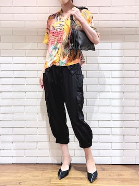 「Desigual（デシグアル）のアイテム」を使った、Desigual 西宮阪急 STAFFさん（レディース・170cm）の夏コーディネート
