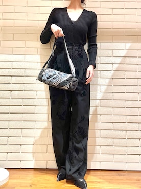 「アイテム（ハンドバッグ、ブルー系）」を使った、Desigual 西宮阪急 STAFFさん（レディース・167cm）の秋コーディネート