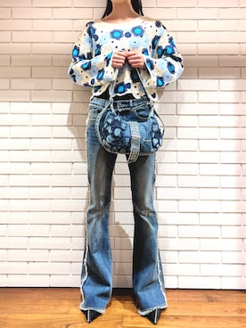 「Desigual（デシグアル）のアイテム」を使った、Desigual 西宮阪急 STAFFさん（レディース・170cm）の春コーディネート