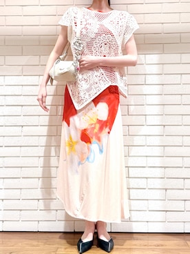 「Desigual（デシグアル）のアイテム」を使った、Desigual 西宮阪急 STAFFさん（レディース・167cm）の夏コーディネート