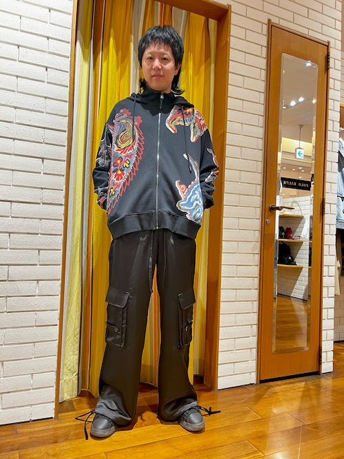 アートモチーフ ジップアップパーカー ラクロワプリント（スウェット