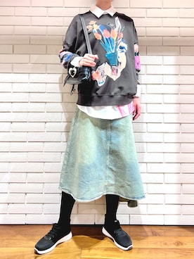 Desigual 西宮阪急 STAFFさん(レディース・170cm)の春コーディネート