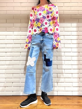 「Desigual（デシグアル）のアイテム」を使った、Desigual 西宮阪急 STAFFさん（レディース・170cm）の春コーディネート