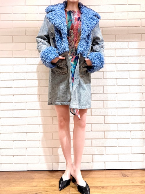 Desigual（デシグアル） コート チェスターコート ファー×デニム