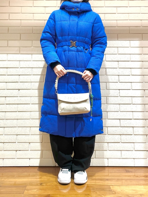 セール】ベルト付きロング中綿ジャケット（ダウンジャケット/コート