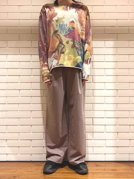 「Desigual（デシグアル）のアイテム」を使った、Desigual 西宮阪急 STAFFさん（メンズ・172cm）の春コーディネート