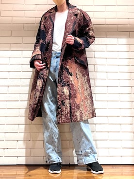 「柄」｜Desigual 西宮阪急 STAFFさん（レディース・170cm）の冬コーディネート