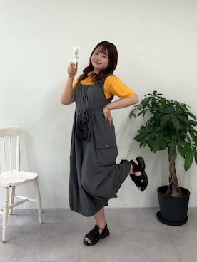 「アイテム（ワンピース/ドレス）」を使った、エリンギえり子さん（レディース・162cm）の夏コーディネート