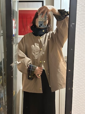 「アイテム（その他アウター）」を使った、kiiiipoさん（レディース・153cm）の秋コーディネート