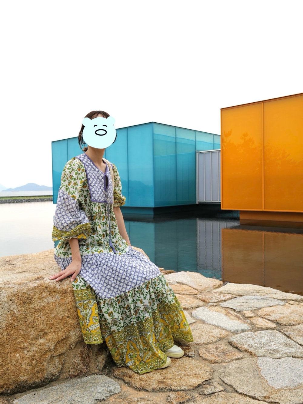 SLOBE IENA インドパネルプリントドッキングワンピース　サイズ38 インドパネルプリントドッキングワンピース（ワンピース