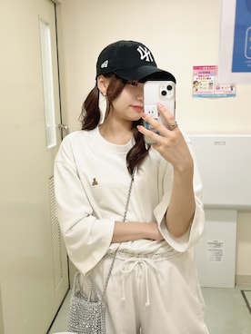 「アイテム（スウェットパンツ）」を使った、ponsさん（レディース・160cm）の夏コーディネート