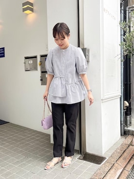 「NOLLEY’S Sophi（ノーリーズソフィ）のアイテム」を使った、あーちゃんさん（レディース・154cm）の夏コーディネート