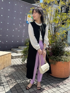 「春服デビュー宣言」｜「アイテム（ワンピース/ドレス）」を使った、あーちゃんさん（レディース・154cm）の春コーディネート