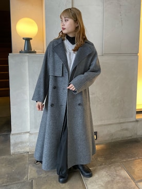 「NOLLEY’S（ノーリーズ）のアイテム（その他アウター）」を使った、FUTABAさん（レディース・156cm）の冬コーディネート