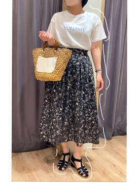 「Te chichi（テチチ）のアイテム（ショルダーバッグ）」を使った、minamichanさん（レディース・162cm）の春コーディネート