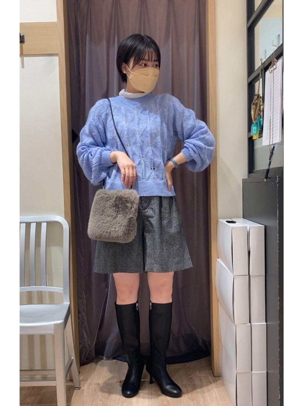 Techichi - モヘヤ混編み柄プルオーバーLS Techichi - モヘヤ混編み柄プルオーバーLSの通販 by flower's